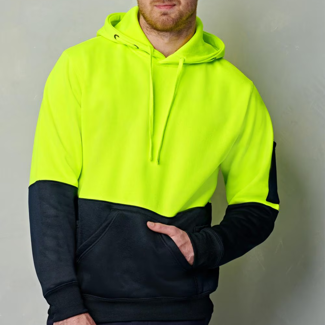 SW38 HI-VIS TWO TONE FLEECY HOODIE UNISEX