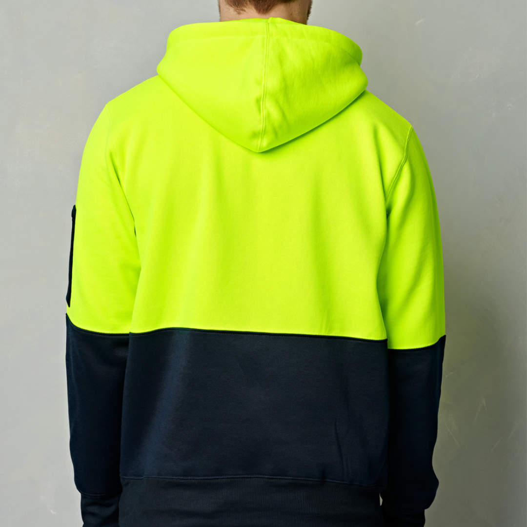 SW38 HI-VIS TWO TONE FLEECY HOODIE UNISEX