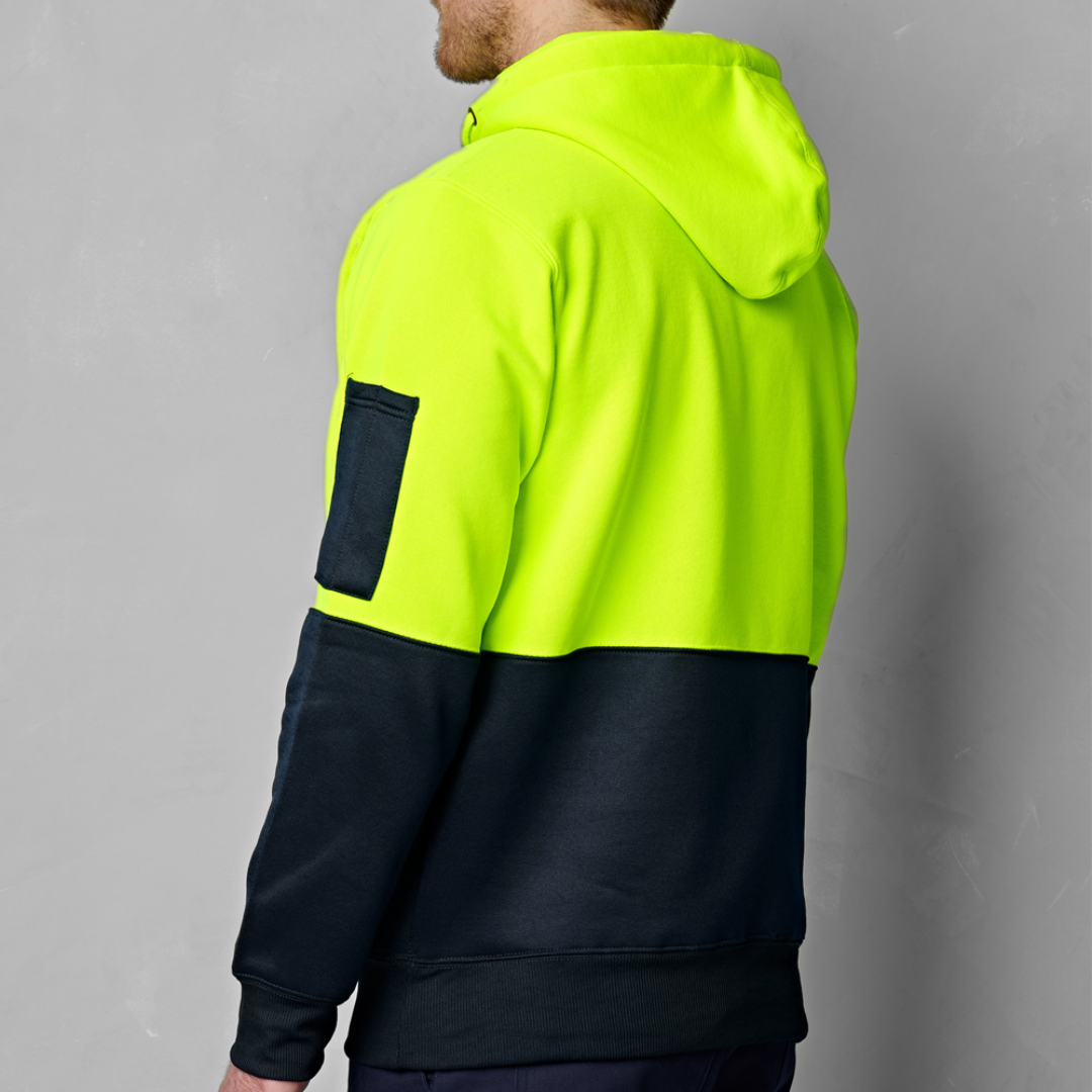 SW38 HI-VIS TWO TONE FLEECY HOODIE UNISEX