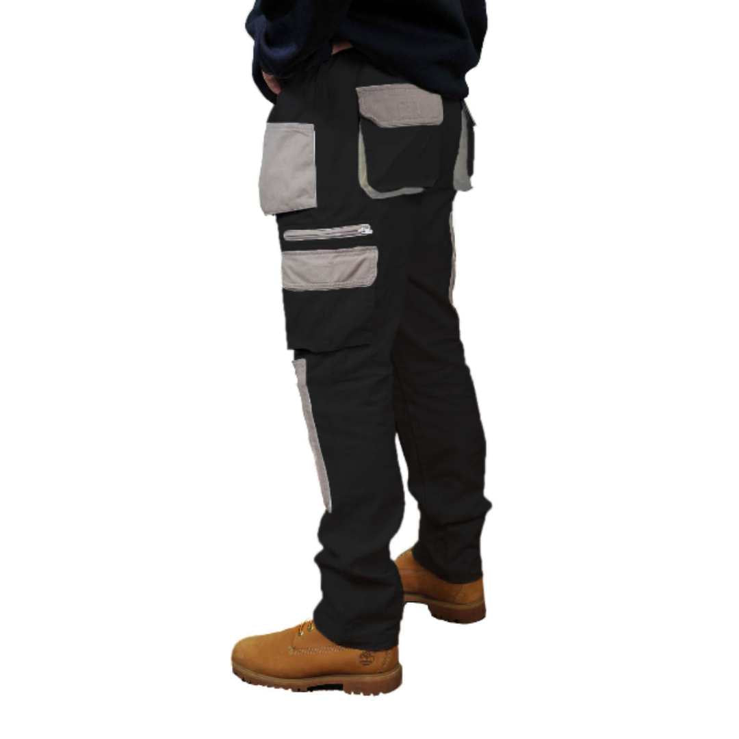 Mens Black Industry Cargo Trouser