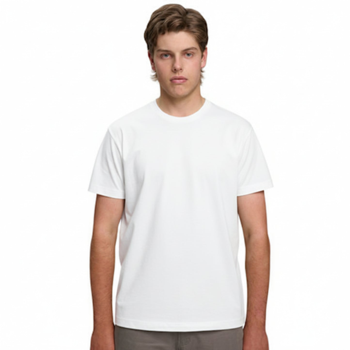5 PACK | Mens Premium Crew Neck Tee: White
