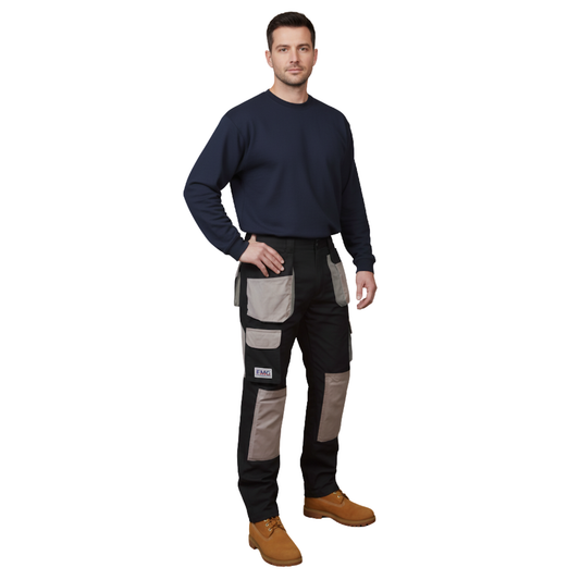 Mens Black Industry Cargo Trouser