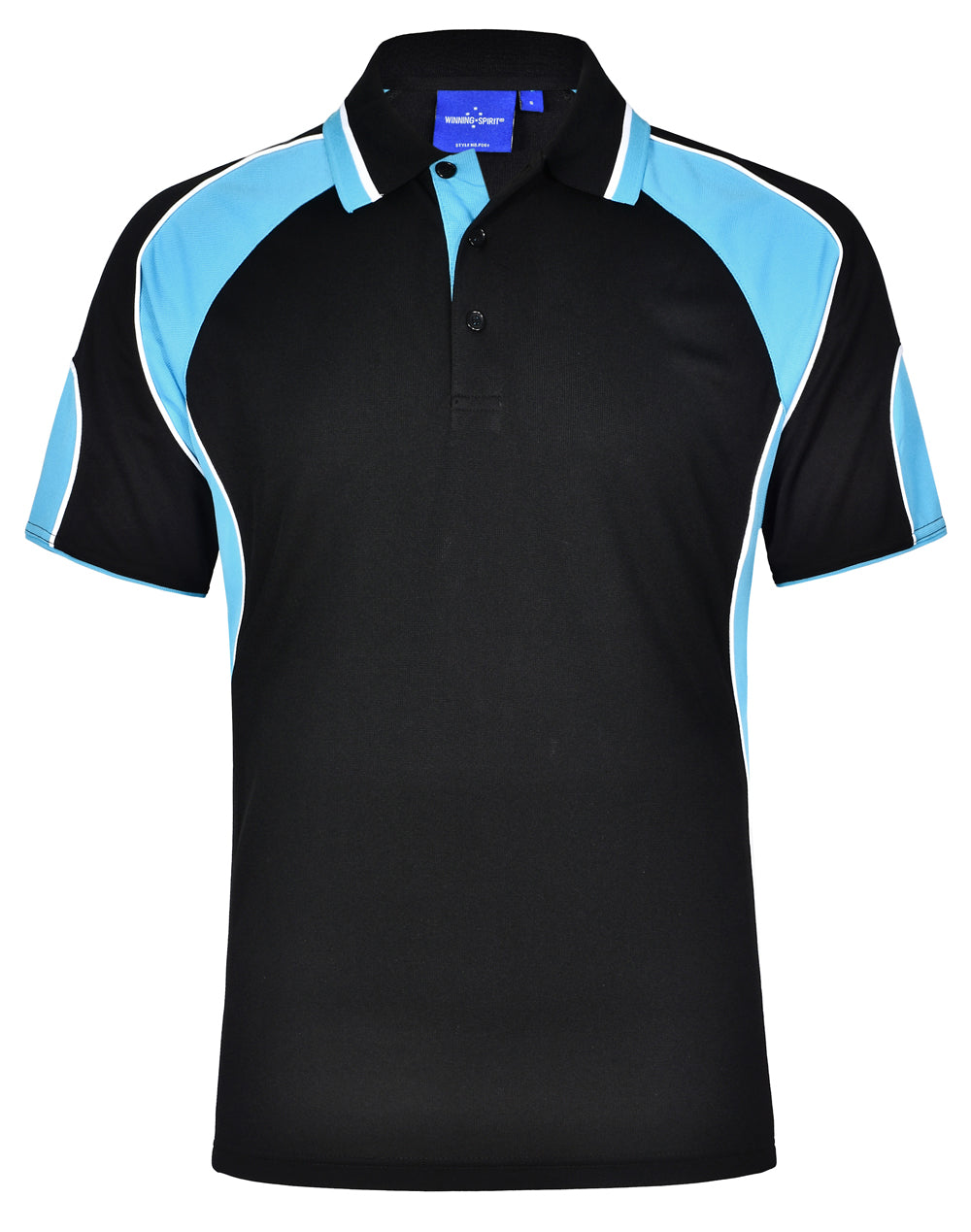 PS61  Mens CoolDry Contrast Short Sleeve Panels Polo Shirt