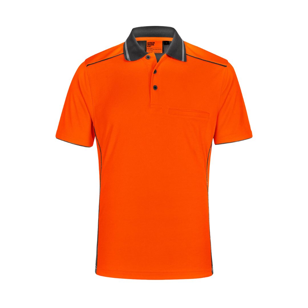 Unisex Hi-Vis Bamboo Charcoal Vented S/S Polo