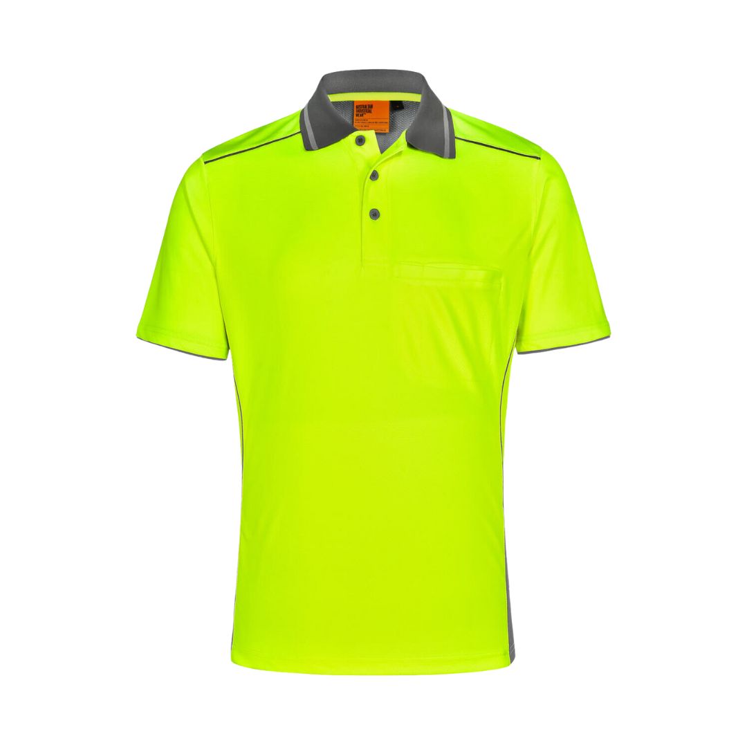 Unisex Hi-Vis Bamboo Charcoal Vented S/S Polo