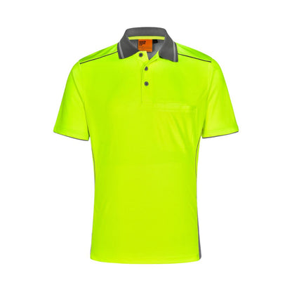 Unisex Hi-Vis Bamboo Charcoal Vented S/S Polo