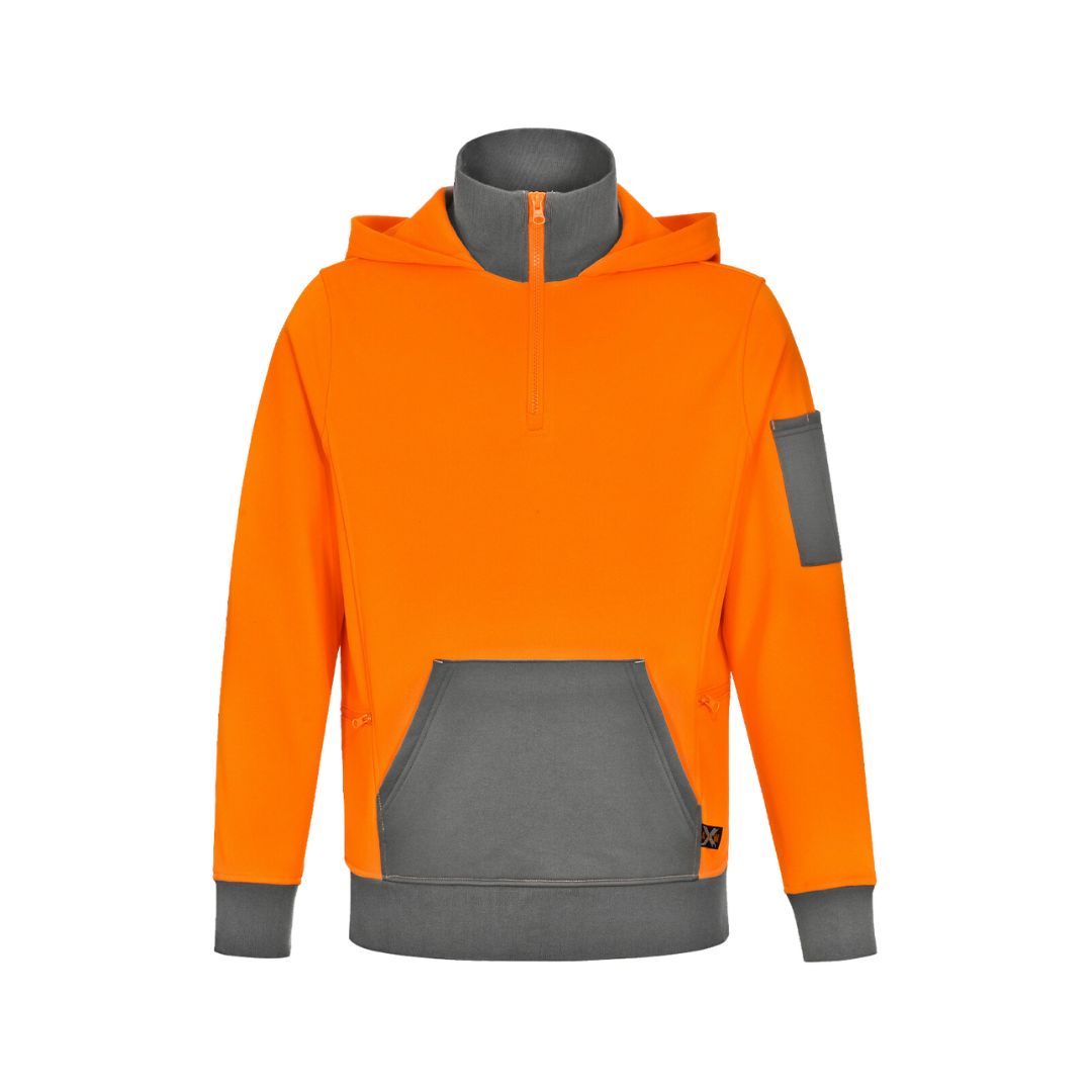 Unisex Hi Vis 1/4 Zip Premium Fleece Hoodie