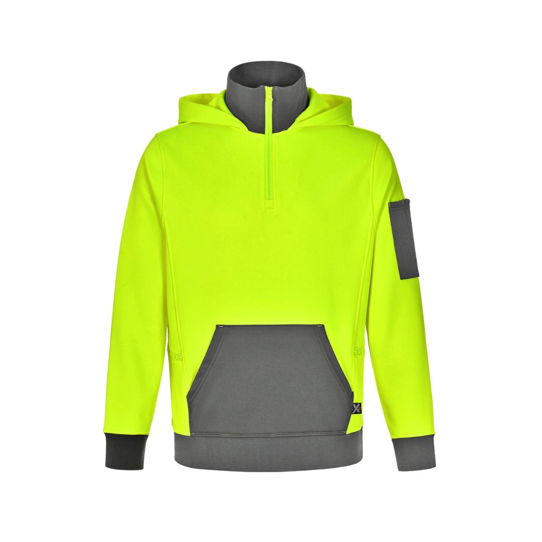 Unisex Hi Vis 1/4 Zip Premium Fleece Hoodie